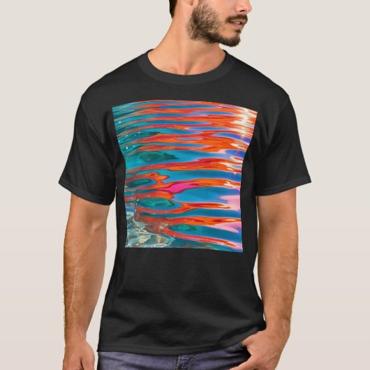 Kleurrijke waterrimpelingen t-shirt (Voorkant)