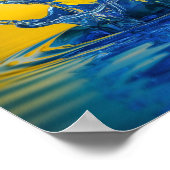 Kleurrijke waterspatten poster (Hoek)