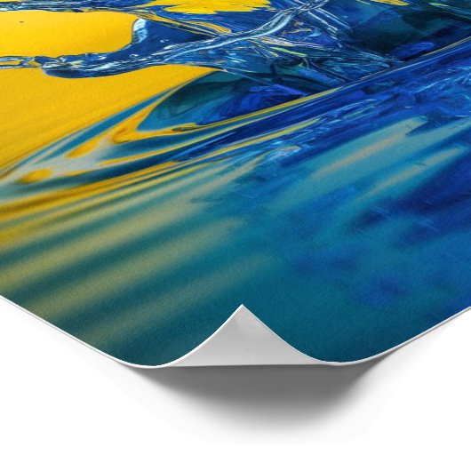 Kleurrijke waterspatten poster (Hoek)