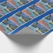 kleurrijke waterval cadeaupapier (Hoek)