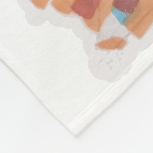 kleurrijke waterval fleece deken (Hoek)