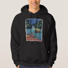 kleurrijke waterval hoodie