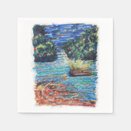 kleurrijke waterval servet