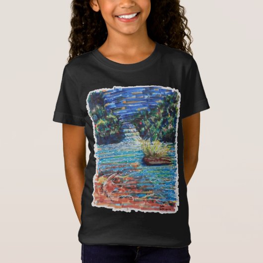 kleurrijke waterval t-shirt (Voorkant)