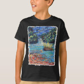 kleurrijke waterval t-shirt (Voorkant)