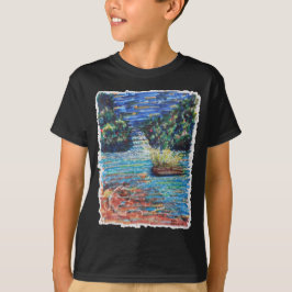 kleurrijke waterval t-shirt