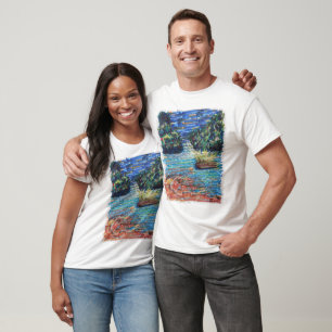 kleurrijke waterval t-shirt