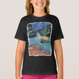 kleurrijke waterval t-shirt