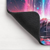 Kleurrijke watervallen in een magisch landschap muismat (Hoek)