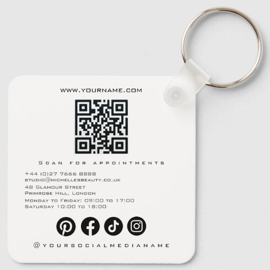 Kleurrijke Watervedordekening van Lippen met Felle Sleutelhanger (Achterkant)