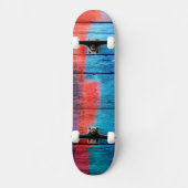 Kleurrijke Waterverf Abstract hout #10 Skateboard (Voorkant)