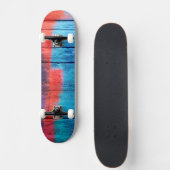 Kleurrijke Waterverf Abstract hout #10 Skateboard (Voorkant)