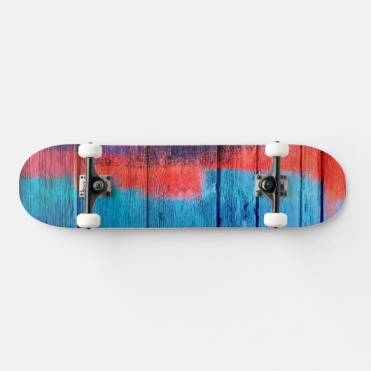Kleurrijke Waterverf Abstract hout #10 Skateboard (Horizontaal)