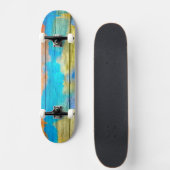 Kleurrijke Waterverf Abstract hout 3 Skateboard (Voorkant)
