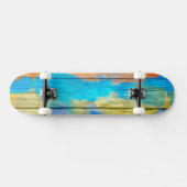 Kleurrijke Waterverf Abstract hout 3 Skateboard (Horizontaal)