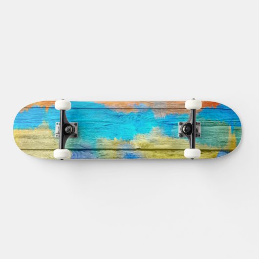 Kleurrijke Waterverf Abstract hout 3 Skateboard (Horizontaal)