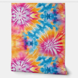 Kleurrijke Waterverf Abstract Tie Dye Pattern Behang
