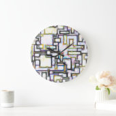 Kleurrijke Waterverf Abstracte geometrische modern Grote Klok (Huis)