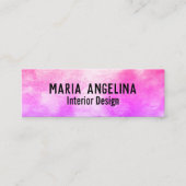 Kleurrijke waterverf abstracte kunstroze mini visitekaartje (Voorkant)