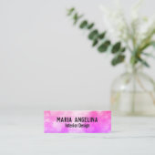 Kleurrijke waterverf abstracte kunstroze mini visitekaartje (Staand voorkant)