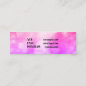 Kleurrijke waterverf abstracte kunstroze mini visitekaartje (Achterkant)