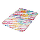 Kleurrijke Waterverf Abstracte strepen Badmat (Gekanteld)