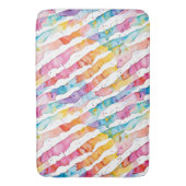 Kleurrijke Waterverf Abstracte strepen Badmat (Voorkant Verticaal)