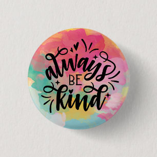 Kleurrijke Waterverf/altijd achterhaald Ronde Button 3,2 Cm