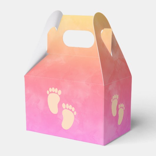 Kleurrijke Waterverf Baby shower Custom Bedankdoosjes (Achterkant)