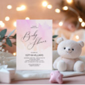 Kleurrijke Waterverf Baby shower Invitation Kaart