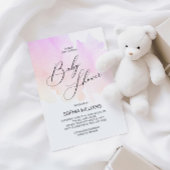Kleurrijke Waterverf Baby shower Invitation Kaart