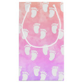 Kleurrijke Waterverf Baby shower voetafdrukpatroon Klein Cadeauzakje (Achterkant)