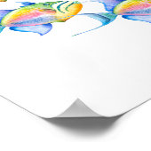 Kleurrijke Waterverf Beach Art Poster (Hoek)