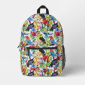 Kleurrijke Waterverf Bedrukte Rugzak (Voorkant)