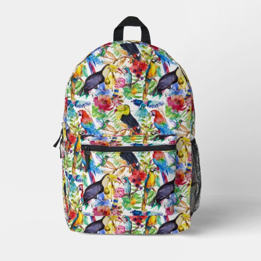Kleurrijke Waterverf Bedrukte Rugzak (Voorkant)