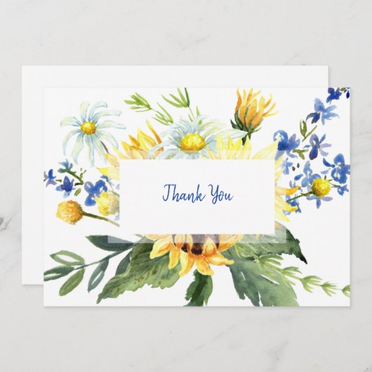 Kleurrijke Waterverf begrafenis Dank u Naam Berich Bedankkaart (Voorkant / Achterkant)