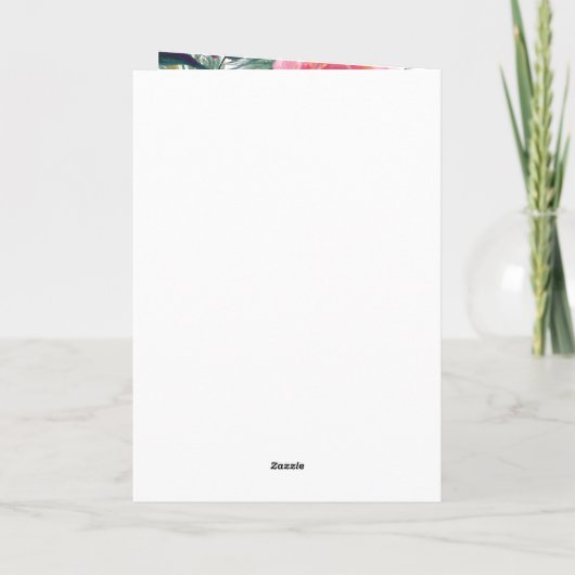 Kleurrijke waterverf bloem | Gelukkige Moederdag Kaart (Achterkant)