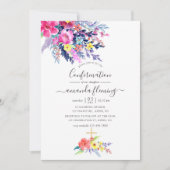 Kleurrijke waterverf bloem lente bevestiging kaart (Voorkant)