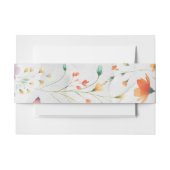 Kleurrijke Waterverf Bloem Vlinder Bruiloft Uitnodigingen Wikkel (Voorkant Voorbeeld)