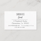 Kleurrijke Waterverf bloemboeket gepersonaliseerd Visitekaartje (Achterkant)