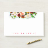  Kleurrijke Waterverf Bloemboeket Sjabloon Post-it® Notes (Op bureau)