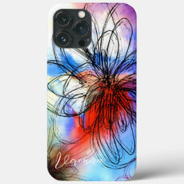 Kleurrijke Waterverf bloemen Abstracte handtekenin Case-Mate iPhone Case