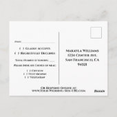 Kleurrijke Waterverf Bloemen Boeket Bruiloft RSVP Briefkaart (Achterkant)