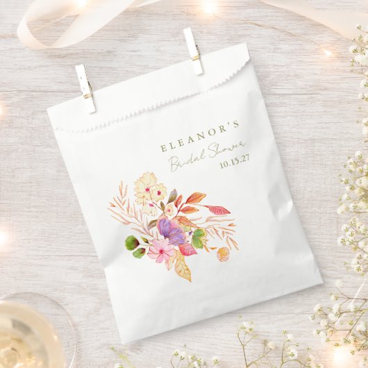 Kleurrijke Waterverf Bloemen Brunch Bubble Shower Bedankzakje (Geknipt)