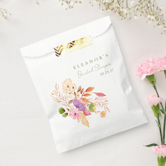 Kleurrijke Waterverf Bloemen Brunch Bubble Shower Bedankzakje (Gezegeld)