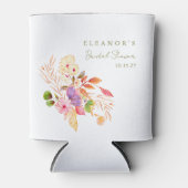 Kleurrijke Waterverf Bloemen Brunch Bubble Shower Blikjeskoeler (Voorkant)