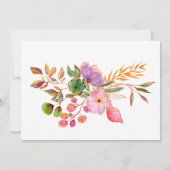 Kleurrijke Waterverf Bloemen Brunch Bubble Shower Kaart (Achterkant)