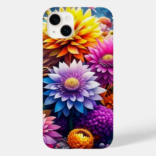 Kleurrijke Waterverf Bloemen  Case-Mate iPhone Case (Achterkant)