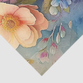 Kleurrijke Waterverf Bloemen Decoupage Tissuepapier (Detail)