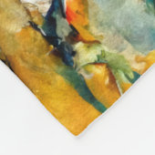 Kleurrijke waterverf bloemen fleece deken (Hoek)